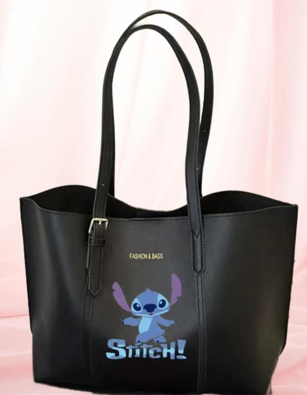 New Disney Stitch 2in 1 Shoulder Bag handbag Durable Spacious spacious and stylish Bags approximately 9.8 x 12.20 and 6.70 x 8.25 inch