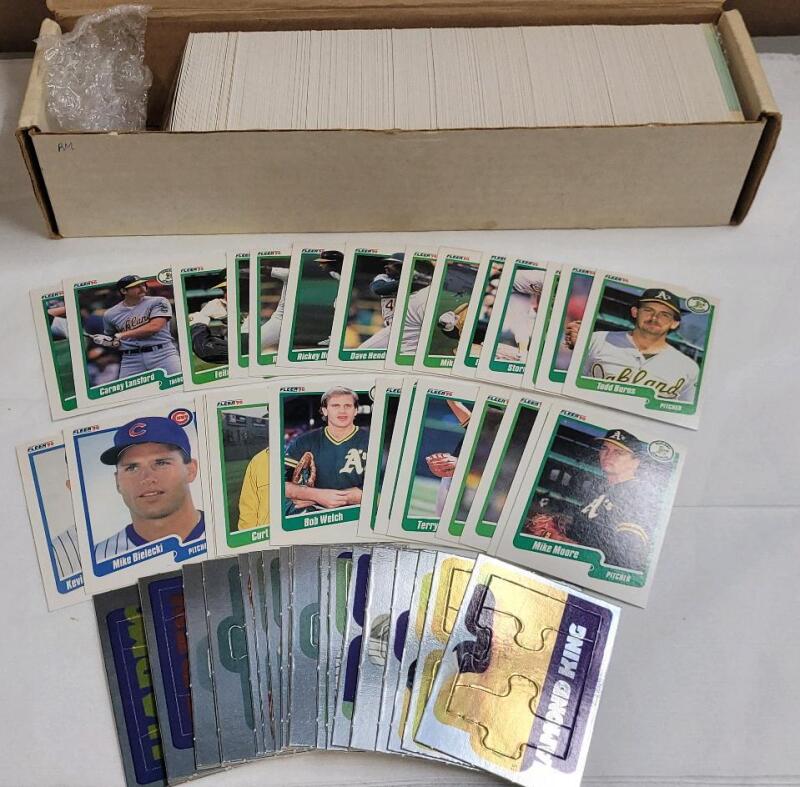 1990 Fleer MLB Baseball Trading Card Set & Puzzle - (complete), Missing Nine (9) Cards for Complete Set .