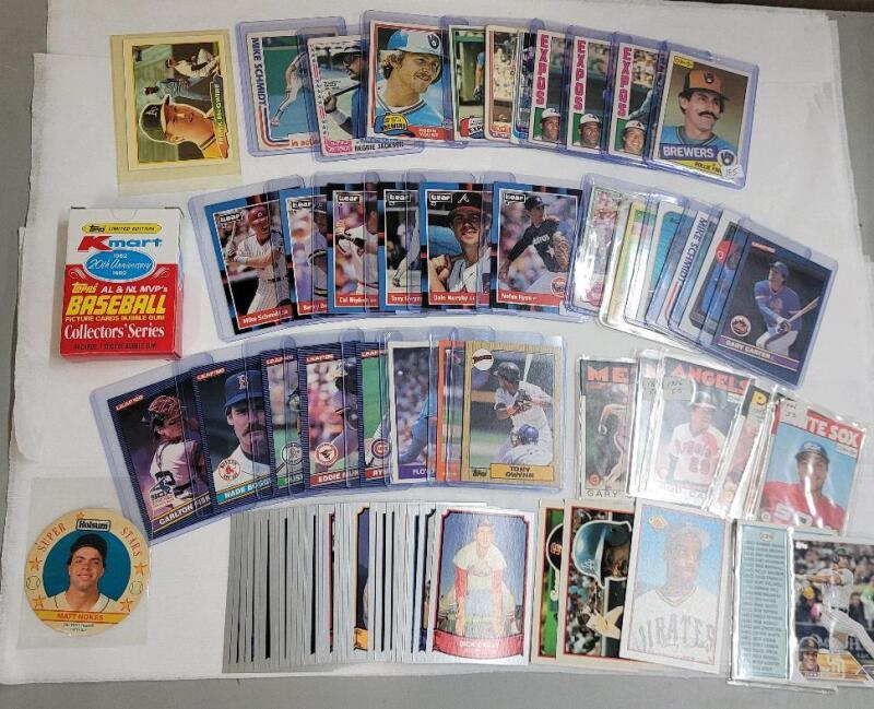 Vintage 1980s MLB Baseball Trading Card Singles . Various Players & Companies