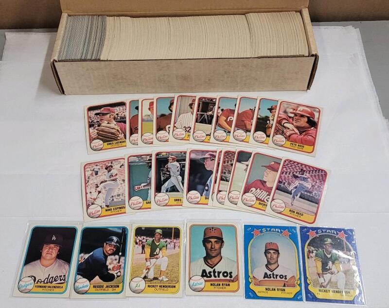 1981 Fleer MLB Baseball Trading Card Set w/Stickers . Includes Fernand Valenzuela RC , Kirk Gibson RC