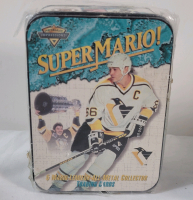 1995-96 NHL Hockey Metallic Impressions "Super Mario!" Collection. 5 Mario Lemieux All-Metal Collector Trading Cards