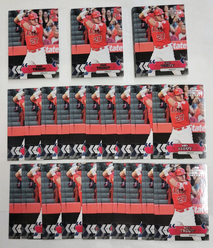Fifty (50) 2017 Topps Mike Trout National Baseball Card Day Trading Card , #GPW-MT