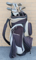 Rop Gear Right Handed Golf Clubs & Slazenger Putter w/Taylormade Gold Bag . 12 Clubs & Bags