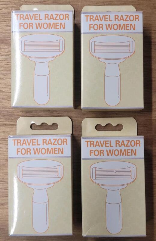 Four (4) New Mini Travel Razor for Women .