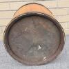 Vintage Primitive Wooden Bucket w/Metal Bands . Measures 12" tall & 12" diameter - 4