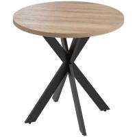 HOMCOM 29.5" Dining Table, Contemporary Round Kitchen Table with Steel Legs, Brown; Retails for over $200.00