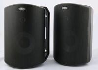 As New - Polk Audio Atrium-4 80-Watt All-Weather Outdoor Speaker , Pair - Black . Speakers measures 6"&times;8.5"&times;6" . Retail $300