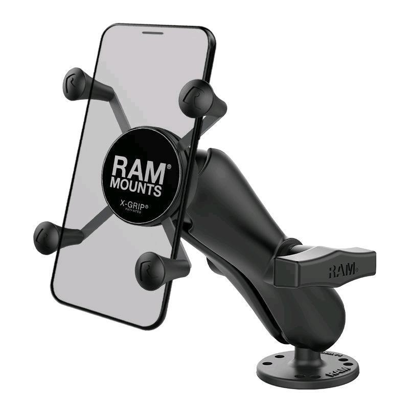 New - RAM X-Grip Phone Holder with Flat Surface Mount . Model # 99-172270 . Retail $90