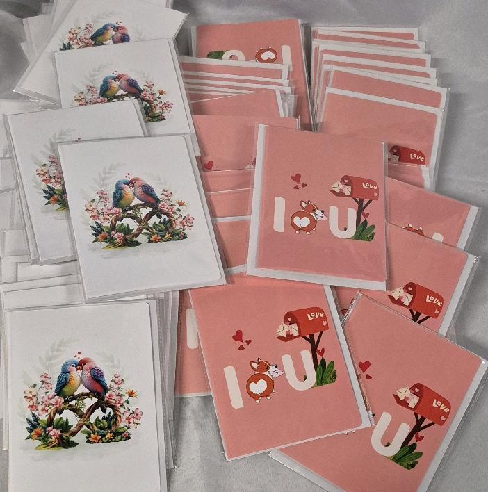 80+ New Cutpopup Pop-up Cards - I Love U & Love Birds