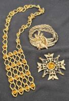 Beautiful Vintage Jewelry Lot - Bracelet, Brooch & Necklace