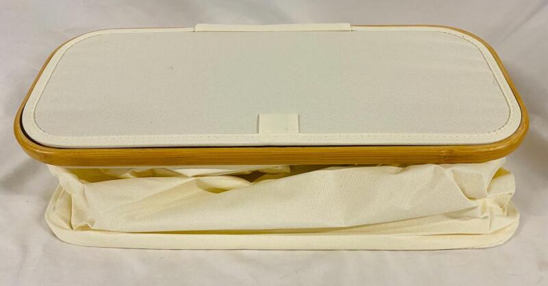 Bamboo Dirty Clothes Basket, 17.5x7x25&rdquo;