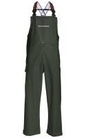 New - Grundens XL Commercial Fishing Neptune Bib Trousers 509 . Green . Stock photos used . Retail $90