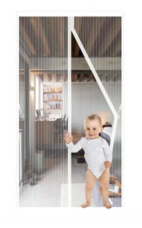 As-New In-Box QNLONG Magnetic Screen Door, White - Fits Door Size of 32x80&rdquo;