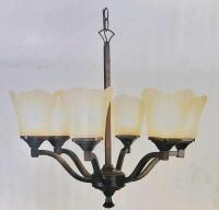 As New - Kensington Gen-Lite 6-Bulb Ceiling Fixture . Measures 23" High & 25.5" Wide . Model # 101107