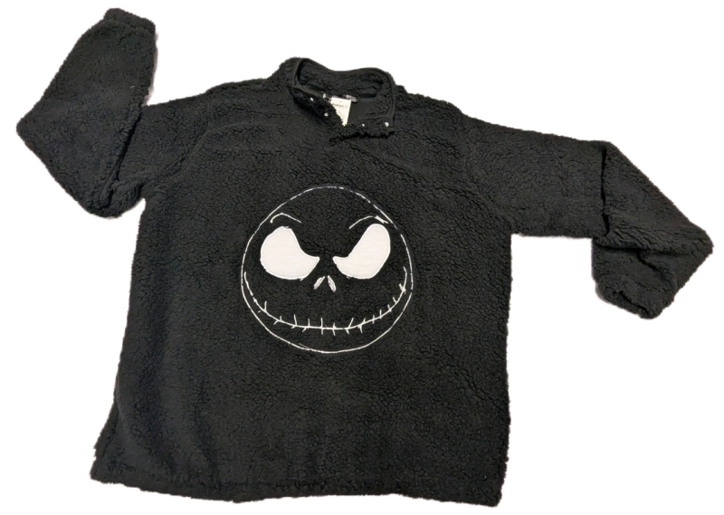 New Size 2XL Men's NIGHTMARE BEFORE CHRISTMAS Jack Skellington Cosplay Faux Shearling Shacket