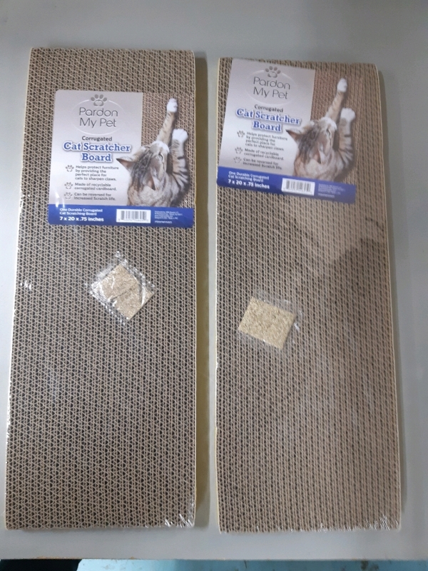 2 New Pardon my Pet Cat Scratcher Board 7x20x3/4 in