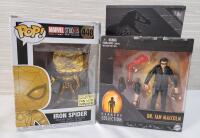 Funko Pop! Marvel Studios " Iron Spider " Vinyl Figure & Jurassic Park " Dr. Ian Malcolm " 4" Action Figure