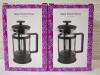 2 New In Box Glass French Press 4.6x3.15x6.18 Inches