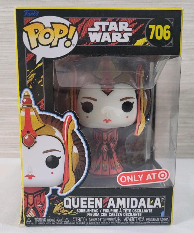 New - Funko Pop! Star Wars Queen Amidala Vinyl Figure . Target Exclusive. Tear to box bottom left corner