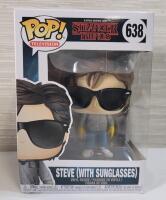 New - Funko Pop! Stranger Things " Steve " (with sunglasses) Vinyl Figure . Box has bend to bottom left
