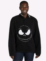 New Size 2XL Men's NIGHTMARE BEFORE CHRISTMAS Jack Skellington Cosplay Faux Shearling Shacket