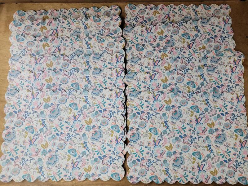 12 New Meri Meri Liberty Mabelle Cork Board Placemats . Each measures 16 &frac34;"&times;12.5" .