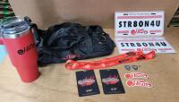 New - RARE 2025 HEART Royal Flush Tour Gift Bag Lot . 40oz. Red Traveler , 2 License Plates , 2 VIP Passes , 2 Stickers , 2 Nancy Wilson Guitar Picks , Travel Bag & 2 Neck Lanyards . Retail : Priceless