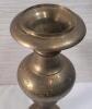 Vintage Etched Brass Vase . Measures 15.5" tall - 3