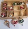 Vintage Mercury Tear Drop , Cone Drop & Tea Kettle Medium Tree Ornaments . 19 Ornaments , Age Appropriate Wear . Some have chips - 2
