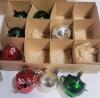 Vintage Mercury Tear Drop , Cone Drop & Tea Kettle Medium Tree Ornaments . 19 Ornaments , Age Appropriate Wear . Some have chips - 4