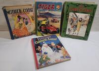 Four (4) Vintage Children's Hardcover Books . 1929 Mother Goose , The Girl's Own , 1958 Tiger Annual & Children's Annual