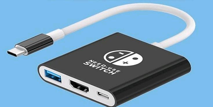 New YLVOTER Adapter Docking Station for Nintendo Switch, 3-in-1 Portable TV Dock Station Replacement for Official Switch Dock with HDMI and USB 3.0 Port and Charging Port. Retails for $71