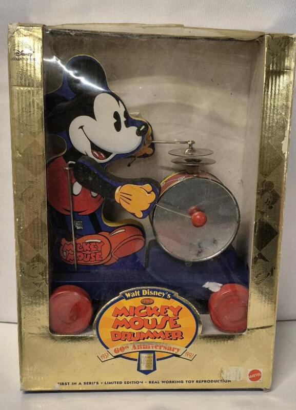 Vintage Walt Disney's Mickey Mouse Drummer 60th Anniversary in Original Box 1997