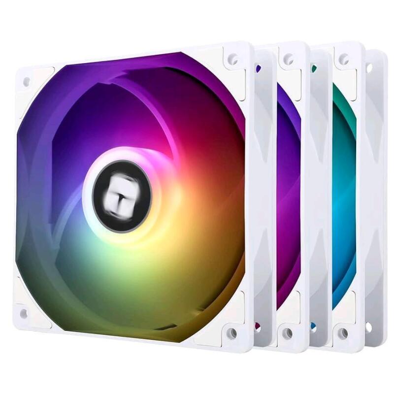 3 New Thermalright TL-C12CW-S CPU Fan. 120mm White ARGB Case Cooler Fan, 4pin PWM Silent Computer Fan with S-FDB Bearing Included, up to 1500RPM.