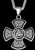 Celtic Knot & Viking Runes Cross TOGA PULLA Pendant Necklace 316L<br/>Stainless Steel Durable & Hypoallergenic Pendant 2&rsquo;&rsquo; with Bale Chain 22 inch - 2