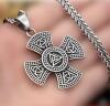 Celtic Knot & Viking Runes Cross TOGA PULLA Pendant Necklace 316L<br/>Stainless Steel Durable & Hypoallergenic Pendant 2&rsquo;&rsquo; with Bale Chain 22 inch - 3