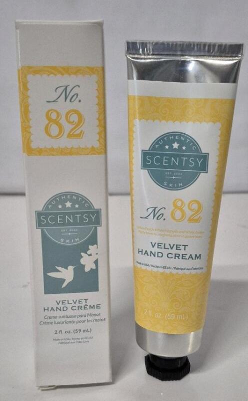 New Scentsy Velvet Hand Cream 59mL Scents: White Peach, Magnolia & Amber