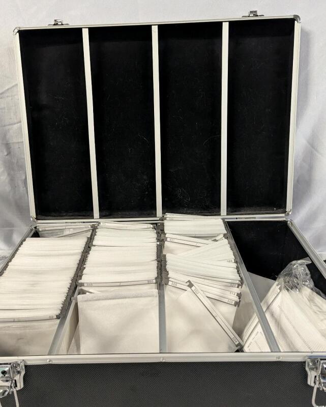 Hard Shell Cd/DVD/Blu-ray Case. Some sleeves may be missing. 16" by 23" by 7.5"