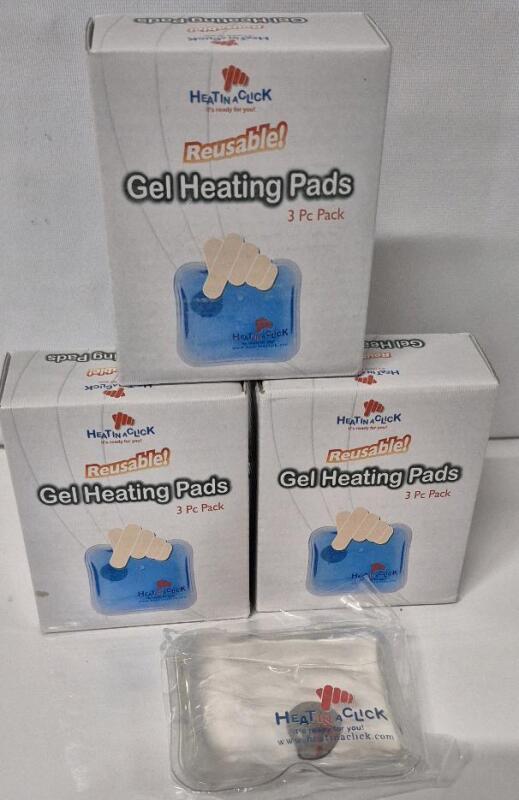 10 New Heat In A Click Reusable Gel Heat Pads