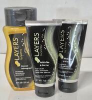 3 New Layers Hair & Skin Care Lot - Coconut lemongrass Shampoo 247mL & 2x White Tea & Cactus Hand Cream 85g