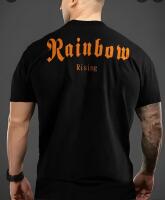 New Size XXL Men's Rainbow Graphic 3D Print T-Shirt -"Rainbow Rising" Black Casual Polyester Tee Machine Washable, Round Neck, Short Sleeve, Lightweight & Breathable Stock Photos added