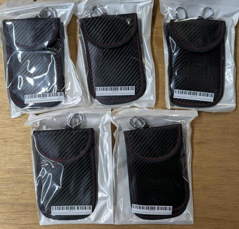 10 New Faraday Bags for Car Keys. (5 x 2 Packs). Bags are 6" Long.