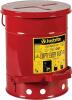 New Justrite 09100; Galvanized-Steel Safety can for Oily Waste - Foot Operated Cover, Raised, Ventilated Bottom Capacity: 6 gallons Retails for $185