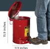New Justrite 09100; Galvanized-Steel Safety can for Oily Waste - Foot Operated Cover, Raised, Ventilated Bottom Capacity: 6 gallons Retails for $185 - 2