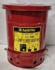 New Justrite 09100; Galvanized-Steel Safety can for Oily Waste - Foot Operated Cover, Raised, Ventilated Bottom Capacity: 6 gallons Retails for $185 - 3