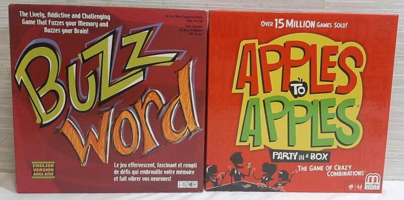 As New Buzz Word & Apples to Apples Games