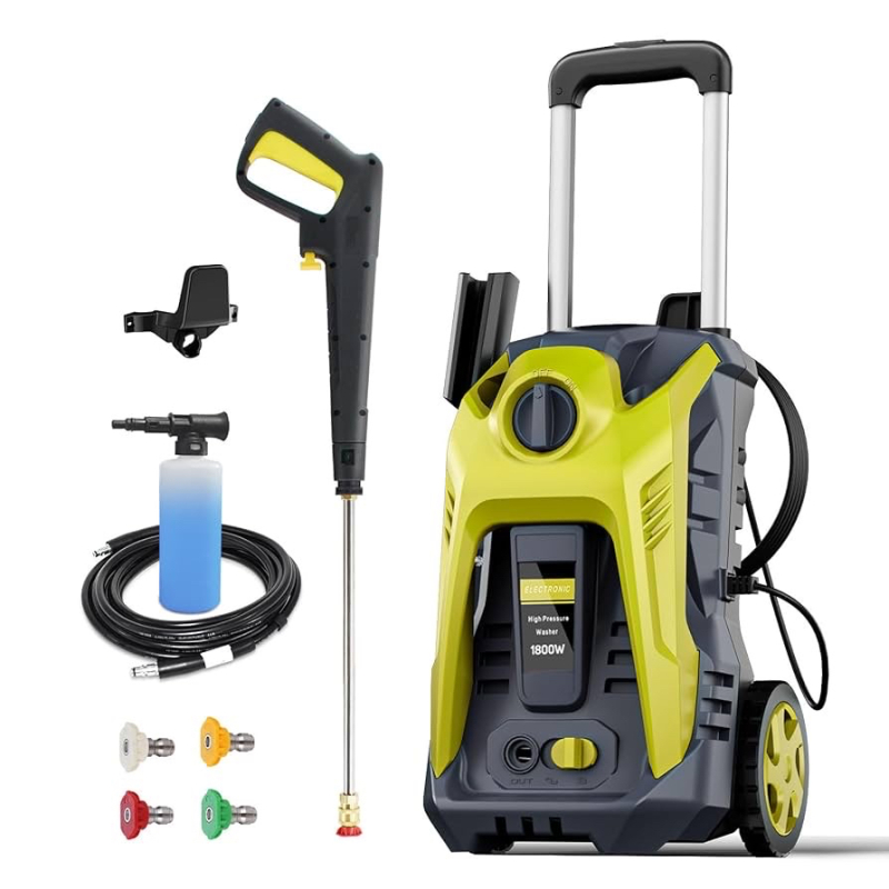 As-New Alaintool Electric Pressure Washer 4200 PSI 2.6 GPM Electric Power Washer with 25 Foot Hose, 16.4 Foot Power Cord, Soap Tank, Adjustable Nozzles - Retails for over $400.00!