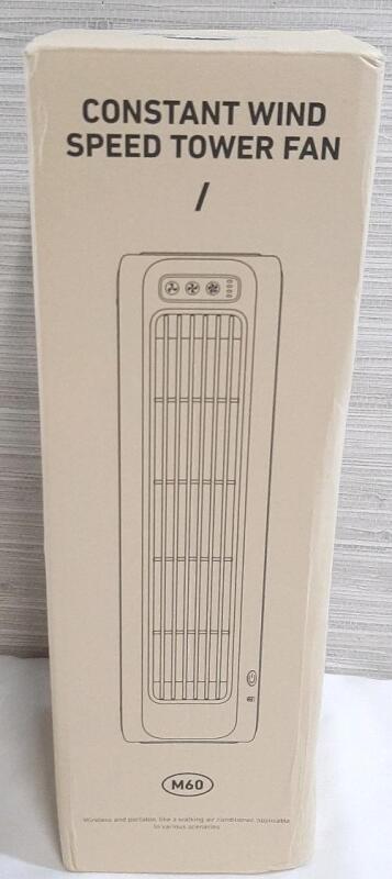 As New Constant Wind Speed Tower Fan (Box Measures 13" Tall)