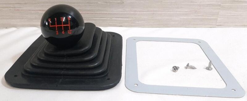 New Stick Gear Shift Rubber Boot and Ball with Metal Frame +3 Screws