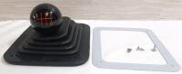 New Stick Gear Shift Rubber Boot and Ball with Metal Frame +3 Screws